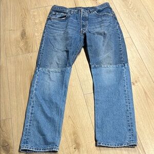 Levi's Relaxed Medium Blue Jeans with Paneled Knees‎